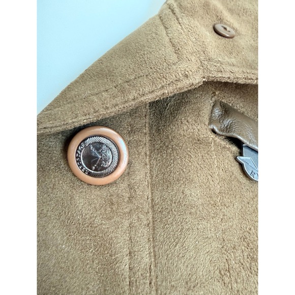 REPORTAGE REA Women's Brown Faux Suede Belted Jacket Size M new with tags - Picture 10 of 12